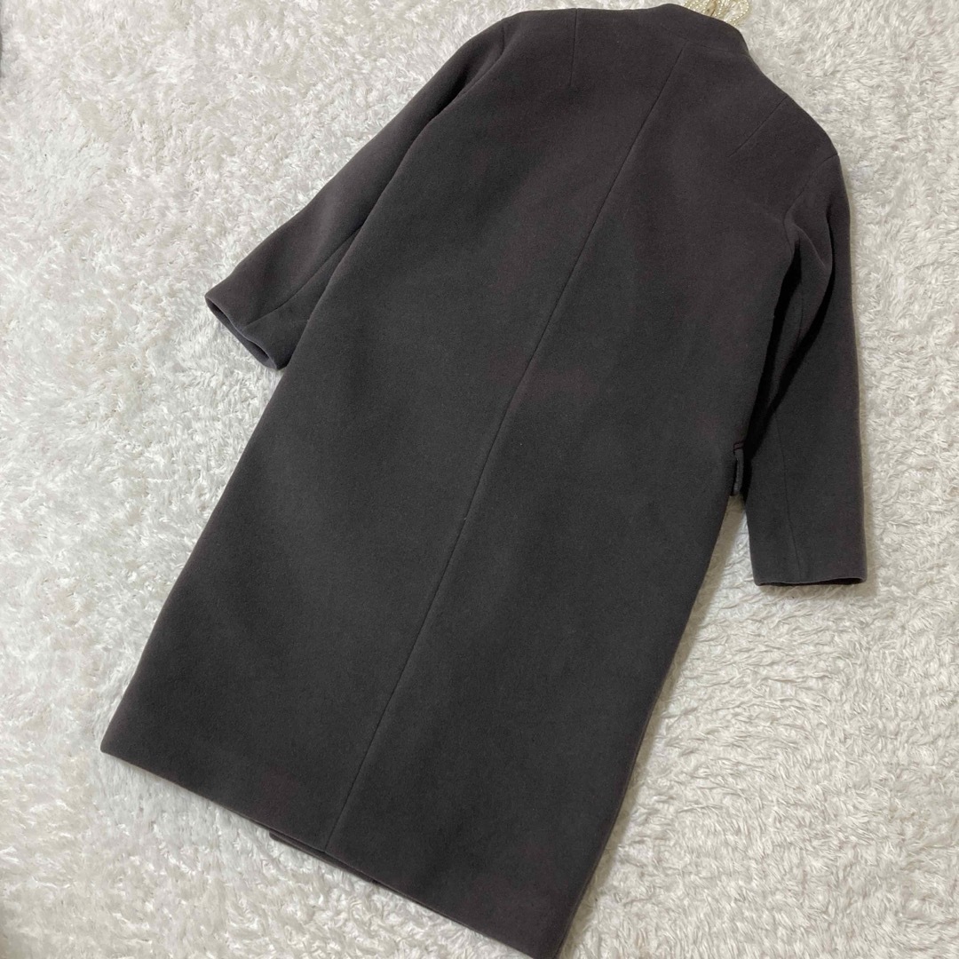 美品♡ ノーブル MTRチェスターディティールVカラーコート カシミヤ混  