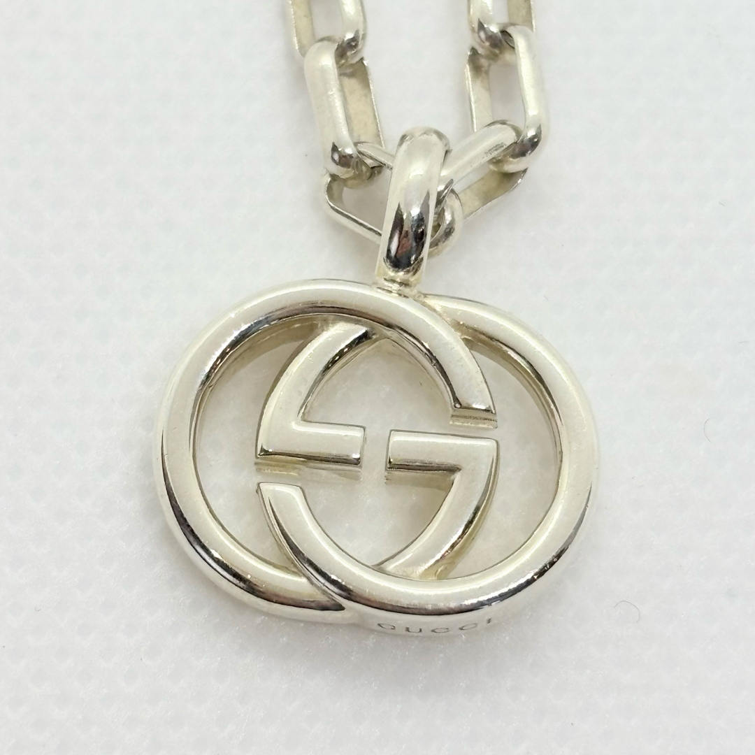 美品✨ グッチ GUCCI ネックレス インターロッキング シルバー 美品✨ グッチ GUCCI ネックレス インターロッキング シルバー