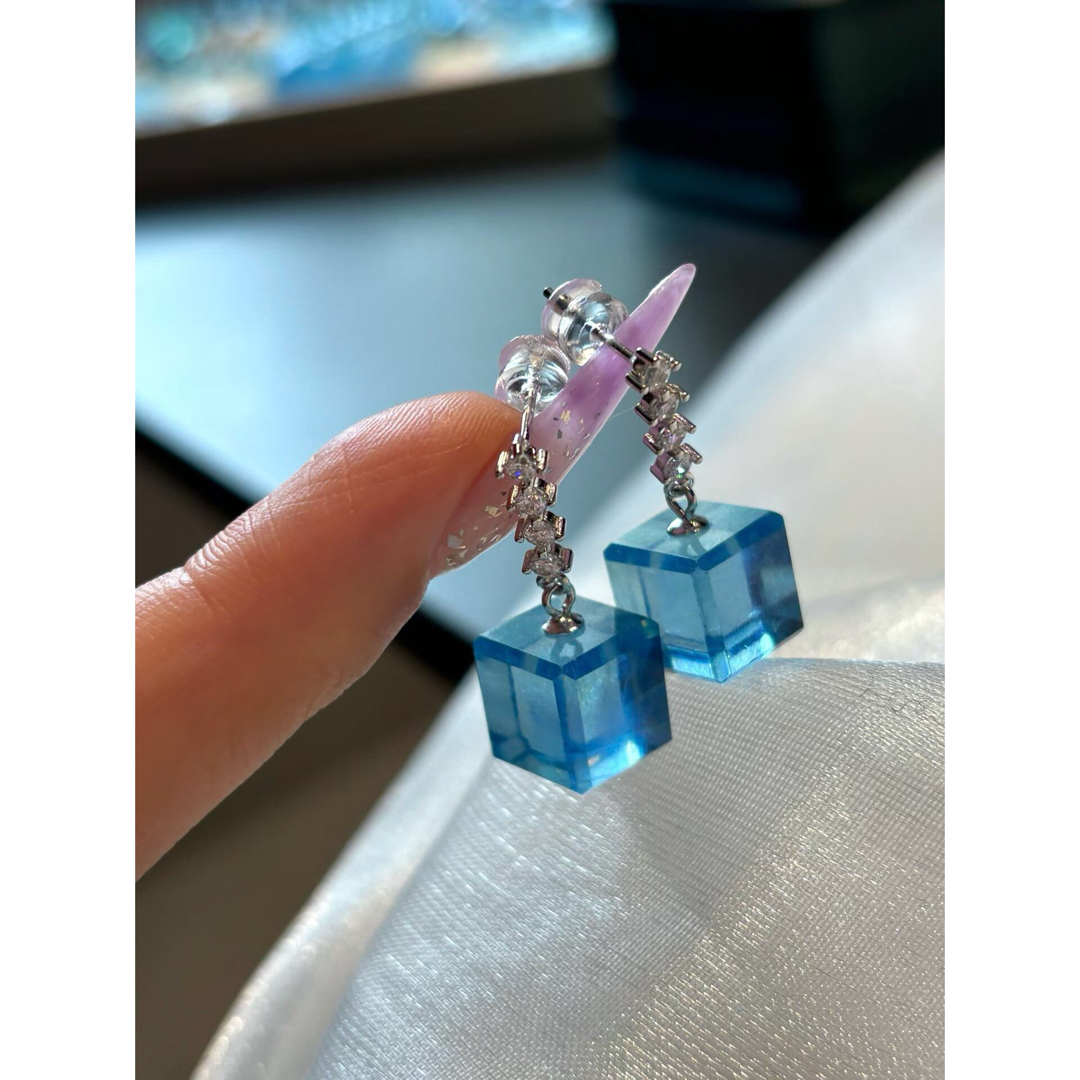 ⭐︎【高級】天然 アクアマリン ピアス s925 12.4mm 6g | Shop at 